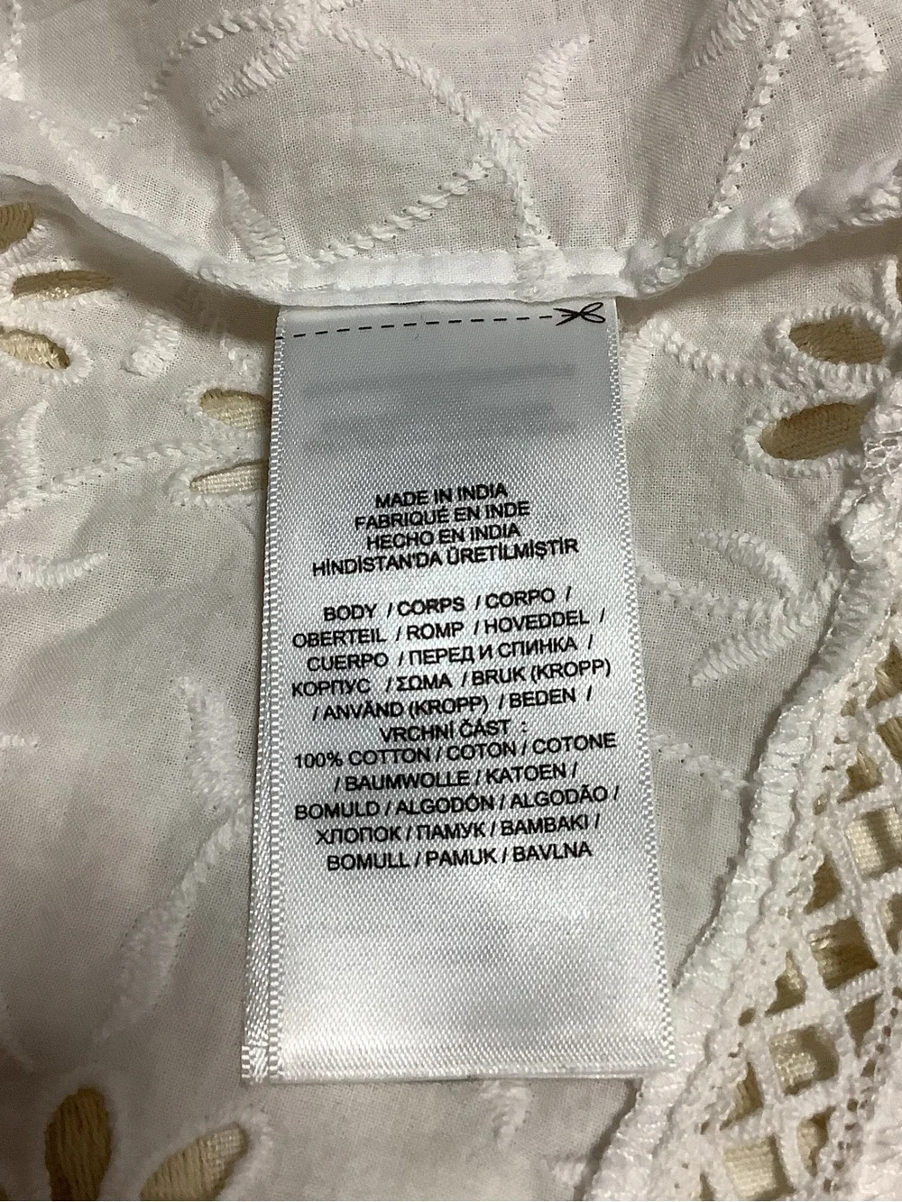 Lauren Ralph Lauren White Lace Eyelet Embroidered Open-Front Jacket Size PM